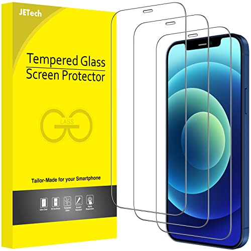 Jetech Full Coverage Screen Protector For Iphone 12/12 Pro 6.1-Inch, 9H Tempered Glass Film Case-Friendly, Hd Clear, 3-Pack #TOP3