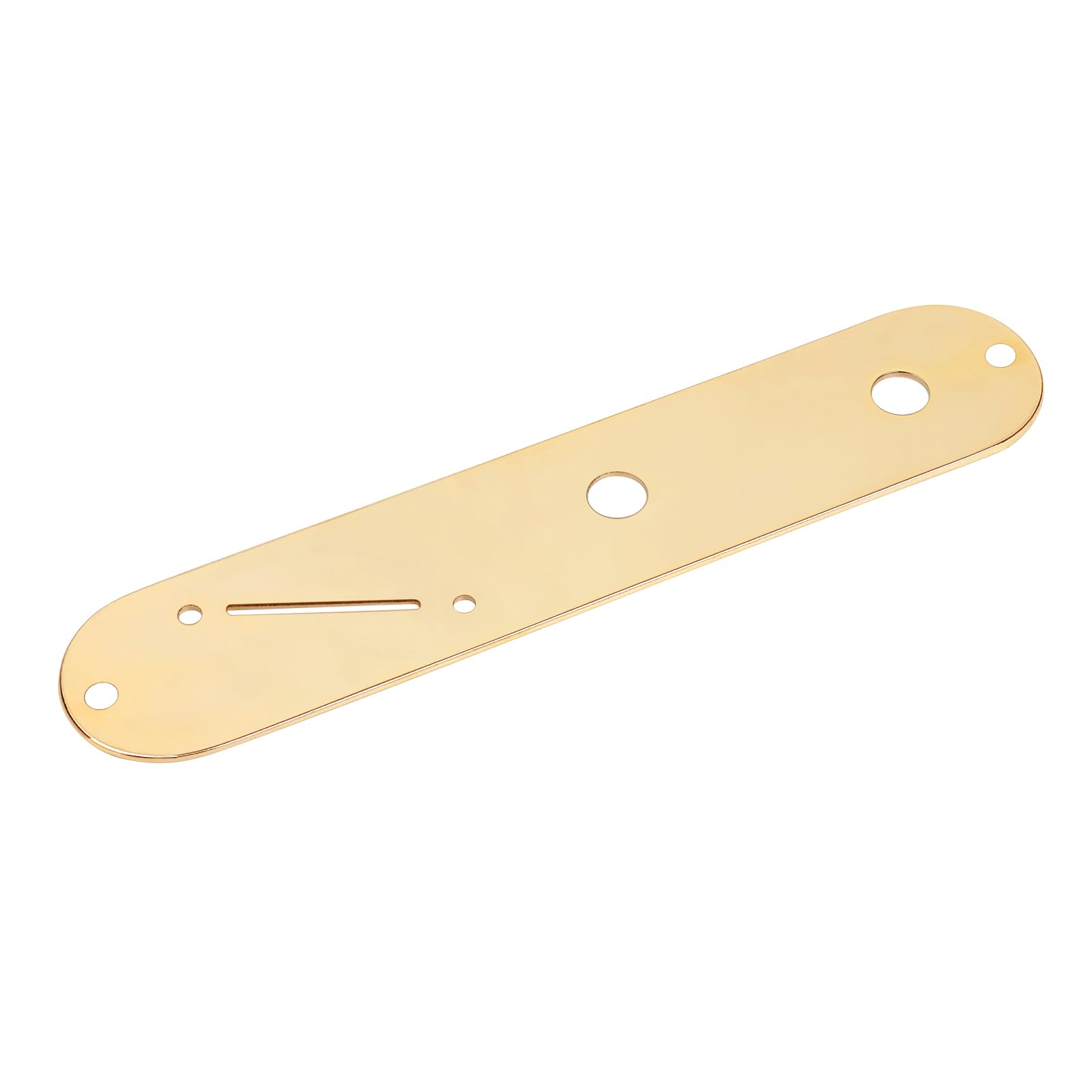 Banworks Guitar Control Plate 10mm (25/64") Potentiometer Holes Narrow Pot Hole Spacing and Angled Switch Slot Steel Switch Control Plate for Telecaster Tele Electric Guitar JT/KZB-03 Golden - Image 3