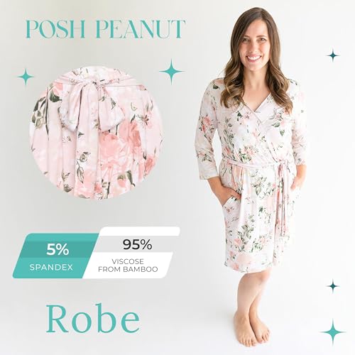 Posh Peanut Maternity Robe for Hospital Delivery - Soft Viscose from Bamboo Postpartum Robe for Women Nursing & Lounging2