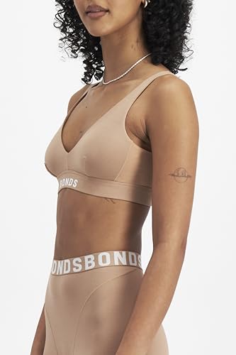 Image of Bonds Women's Anti-Chafing Bralette Bra, Chafe Off Bralette, Viscose /Bamboo Moisture-Wicking Plunge Bra for Women