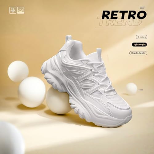 Women's Road Running Shoes Non Slip Ladies Walking Fashion Athletic Chunky Sneakers Work Gym Comfort Lightweight Mesh Soft Sole - Image 3