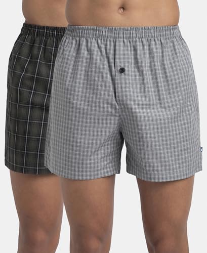 Image of Jockey 8222 Men's Super Combed Mercerized Cotton Woven Printed Inner Boxers with Ultrasoft and Durable Inner Waistband (Pack of 2)