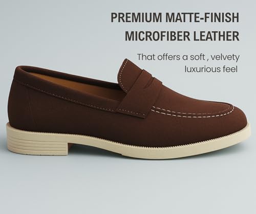Image of Kraasa Men Premium Driftor 2.0 Block Heel Loafers for Mens, Causals| Lighweight Slip-On's | Soft Cushioned Insole | Super Flexible, Comfortable for Men