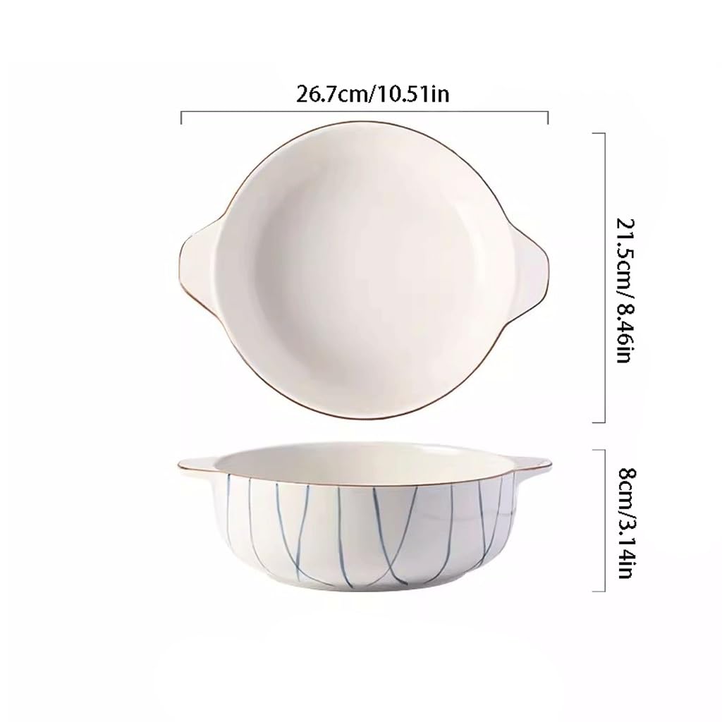 Ramen miski miska na owoce chiński styl ceramiczna podwójne ucho miska do zupy domowa zastawa stołowa miska ramen duża miska do zupy nadaje się do zupy, ziaren i makaronu miska sałatkowa