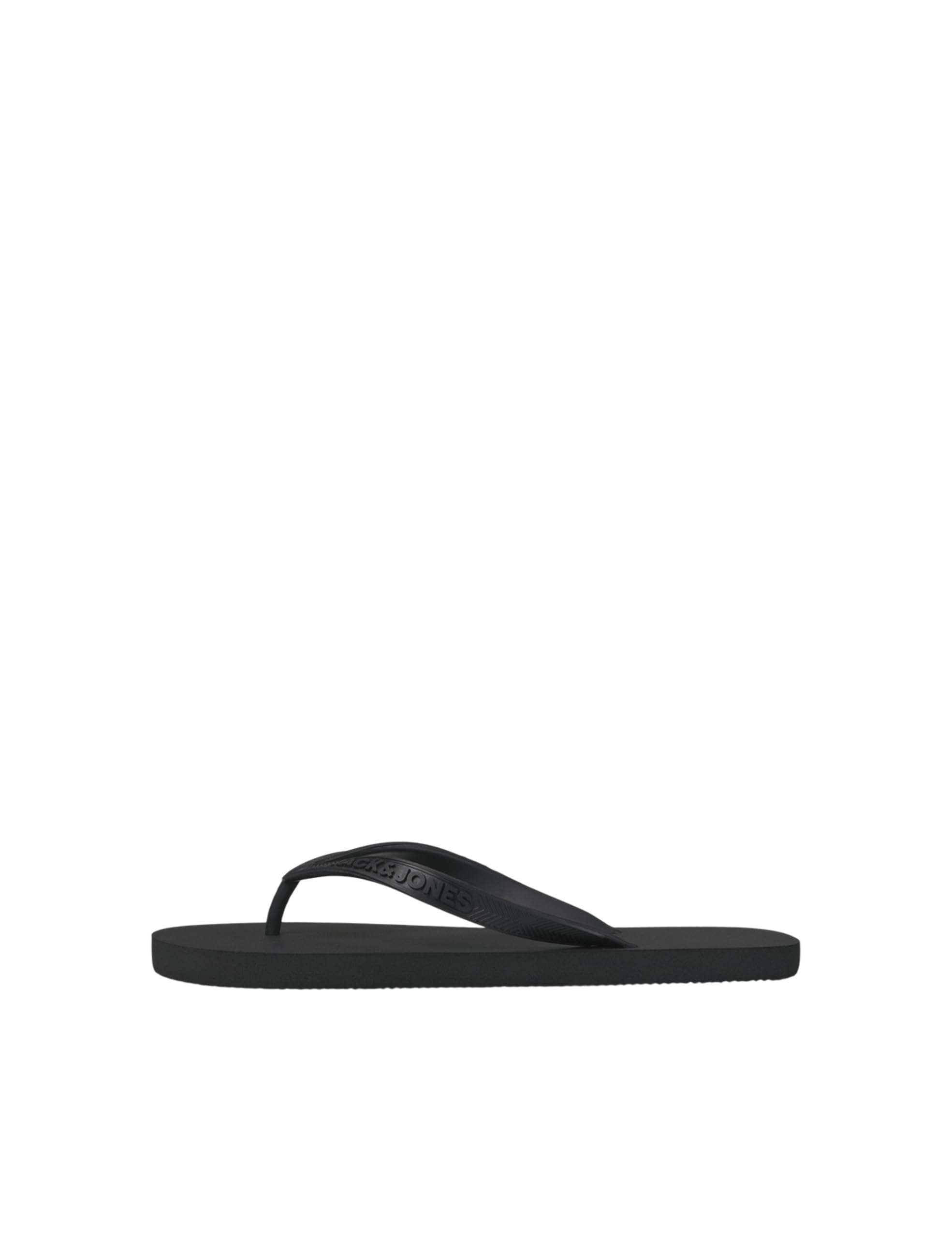 JACK & JONES Mens Basic Eva Flip Flops Summer Beach Logo Sandals Toe Post Slippers (Black 8-9)