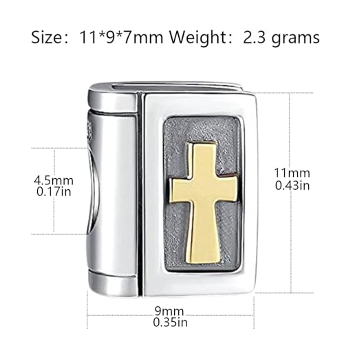 925 Sterling Silver Bible Cross Christian Keep Faith Charm for Pandora Charms Bracelet3
