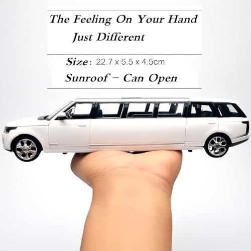 Image of 1:32 Long Range Rover Diecast Metal Pullback Limousine Toy Car with Openable Doors & Light, Music for Boys for Kids (W-Color as per Available)
