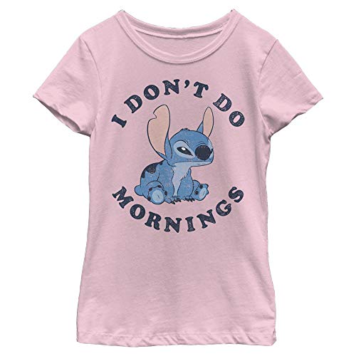 Image of Disney Girls Lilo & Stitch Stitch Mornings Girl's Solid Crew Tee