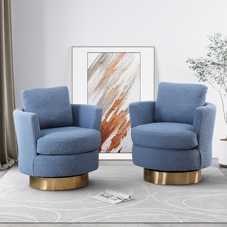 Swivel Barrel Chair Set of 2, Upholstered Swivel Egypt Ubuy