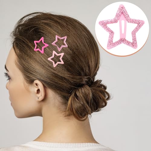 18 piezas pinzas para el cabello en forma de estrella miniatura 3