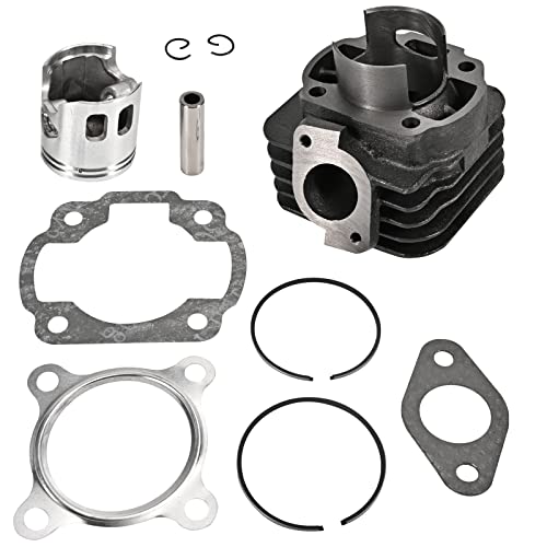 Hauertzx Cylinder Big Bore Kit with 10mm Piston Pin Compatible with Yamaha Jog Zuma 2 Stroke 50cc 70cc for Minarelli 1E40QMB Racing Scooter Engine Parts