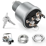 Panglong Golf Cart TXT Ignition Switch -4 Terminal, EZGO TXT Key Switch, Suitable for 1981-up EZGO TXT, Medalist, Workhorse, ST, Shuttle, and Marathon; OEM #33639-G01