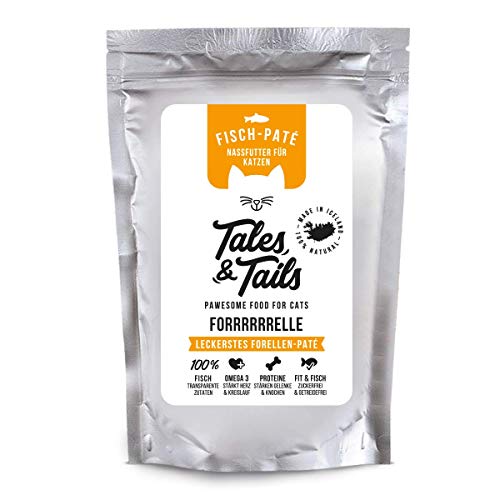 Tales & Tails® - Nassfutter für Katzen getreidefrei 100% Fisch pur, 100g (Forelle)