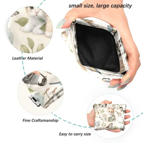 Sweet Animals Coin Purse Leather Pouch Change Purse, Squeeze Coin Pouch for Cards, Keys & Lipsticks, Unisex2