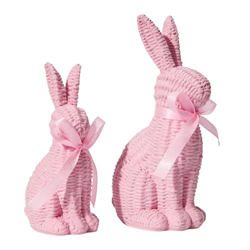 Statue de lapin pour décoration de Pâques et printemps - 8
