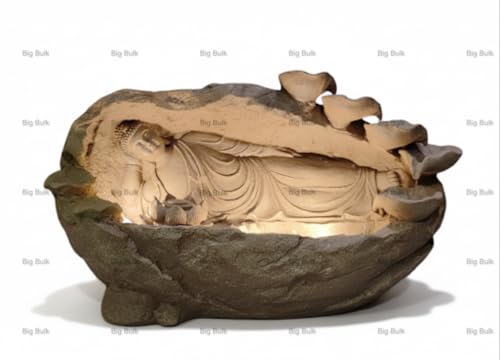 Image of Sleeping Buddha Fountain for Living Room Home Decor Garden Decoration and Drawing Room (86.36 x 35.56 x 53.34)