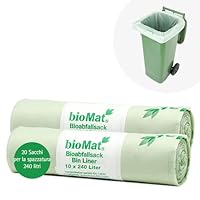 Sacchi Per Rifiuti Organici BioMat 120L - Compostabili, 10 Pezzi, Per Bidone Della Spazzatura - Foto 11