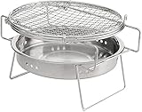 Gasgrill Tragbarer Klappgrill Edelstahl Grill Rund Faltbar Camping Picknick Werkzeug BBQ Grills