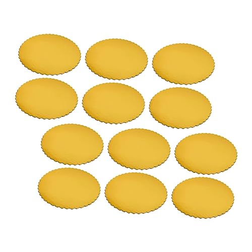 BRIGHTFUFU 12Pcs Round Cake Board Base Mousse Cake Display Circles for Birthday Wedding and Parties Food Grade Quality for DIY Baking and Decorating