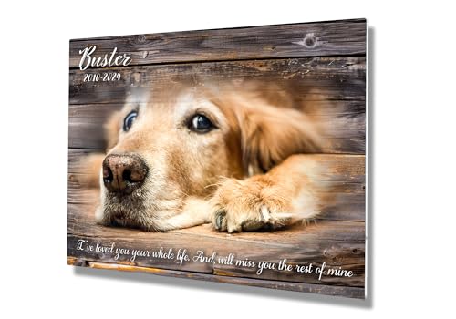 MUNDAZE Custom Pet Portrait Memorial Photo – Personalized Dog or ...