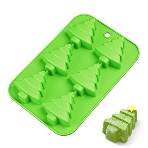 M-ELEGANT 6 Christmas Tree Silicone Cake Baking Mold Cake Pan Handmade Soap Moulds Biscuit Chocolate Ice Cube Tray DIY Mold 10