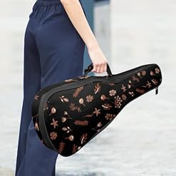 JRHEJTHH Housse imperméable pour ukulélé en tissu Oxford durable et élégant avec sac de rangement Motif fleurs sur fond bleu foncé, Multicolore., 25.9x9x3.1in/66x23x8cm, Moderne - Les Beatles, Paul McCartney, John Lennon, RIngo Starr, George Harrison JRHEJTHH Housse imperméable pour ukulélé en tissu Oxford durable et élégant avec sac de rangement Motif fleurs sur fond bleu foncé, Multicolore., 25.9x9x3.1in/66x23x8cm, Moderne – Image 6