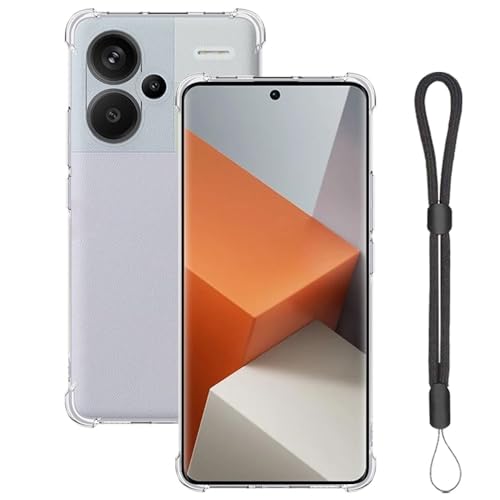 For Xiaomi Redmi Note 13 Pro Plus + 5G ケース 強化されたコーナー【YCJDP】軽量 TPU アジャスタブル・ランヤード付 耐衝撃 落下防止 耐摩耗性 防水性 指紋防止 より良い滑り止め すり傷防止 ストラップホール Redmi Note 13 Pro Plus + 5G 用 保護カバー(クリア) For Xiaomi Redmi Note 13 Pro Plus + 5G ケース 強化されたコーナー【YCJDP】軽量 TPU アジャスタブル・ランヤード付 耐衝撃 落下防止 耐摩耗性 防水性 指紋防止 より良い滑り止め すり傷防止 ストラップホール Redmi Note 13 Pro Plus + 5G 用 保護カバー(クリア)