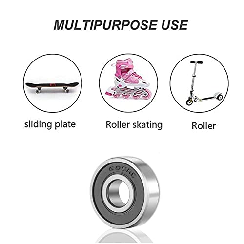 shki 20 pcs 608 2rs ball bearings  bearing steel and double rubber sealed miniature deep groove ball bearings 8mm x 22mm x 7mm 608 2rs
