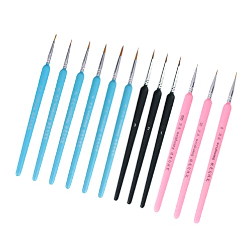 SEWOART 9 Piezas Pluma De Cepillo para Micro Detalles Pintura En Miniatura Pluma De Dibujo Lineal Cepillo De Pintura De La Lona Pincel para Pintar Oleo Pincel De Color De Madera