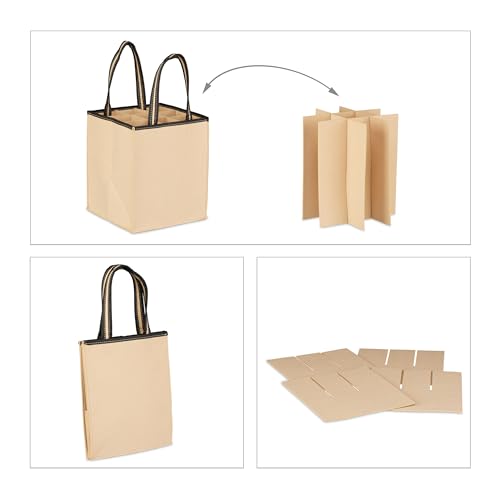 Bolsa para 9 botellas con compartimentos de fieltro beige que aíslan y facilitan el transporte 7