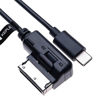 Keple AMI to USB C Music Interface MP3 Adapter Audio Adaptor Compatible with Audi A3, A4, S4, A5, S5, S6, A8, S8, A8-L, Q3 Q5, Q7, TT, R8, VW Jetta, Golf Mk6, Tiguan Touareg Wagon Skoda Seat | 2m