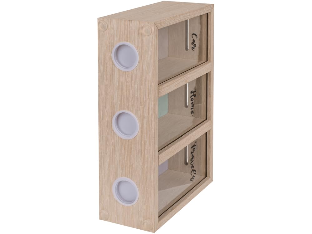 Hucha de madera con 3 compartimentos caja de vacaciones regalo viaje multicolor