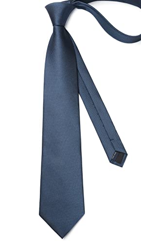 Image of Enlision Mens Ties Solid Color Satin Necktie Ties for men Handkerchief Cufflinks Pocket Squares for Wedding