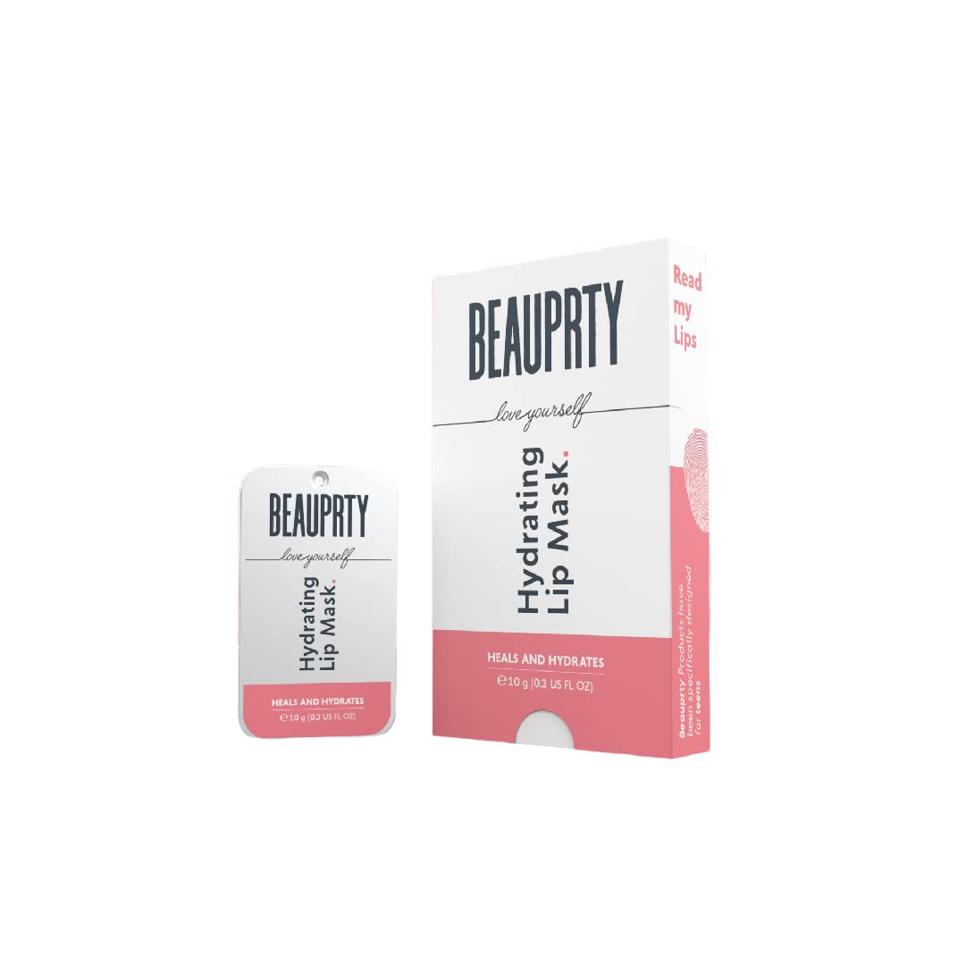 Beauprty Hydrating Sleeping Lip Mask for dark chapped lips. Heals, Hydrates, Gently Exfoliates and Moisturizes Pink 10g For Men & Women