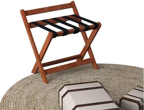 Porte-bagages pliant en bois massif pour valise et chaussures 60cm
