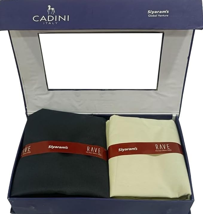siyaram's Cadini Men's Plain Shirt and Trouser Unstitched Fabric Set -Gift Pack (Multicolour_Free Size)-picture-38