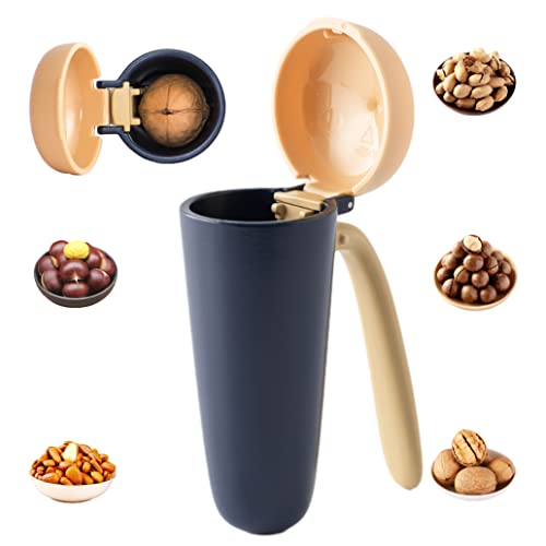 Nut Cracker with Splash-Proof and Labor-Saving Walnuts Pecans Hazelnuts Brazil Nuts Almonds Metal Cracking Tool Heavy Duty Opener Kitchen Sheller