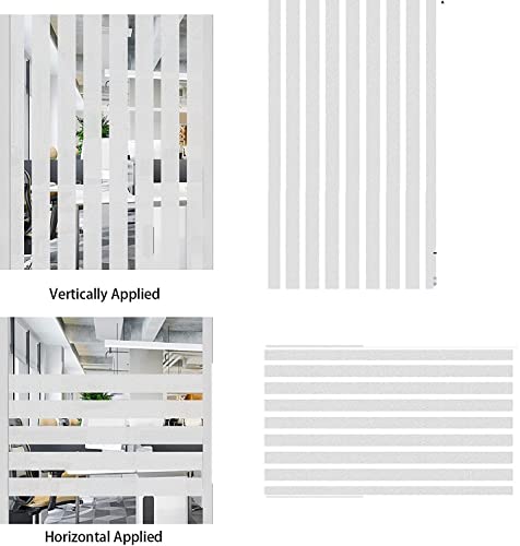 Image of SUNBIRD Window Film Privacy Colorful Window Sticker, Decorative Window Vinyl, Adhesive Home UV Blocking, Heat Insulation Static Cling for Bathroom Office (24 X 100 INCHES, Stripes Frost)