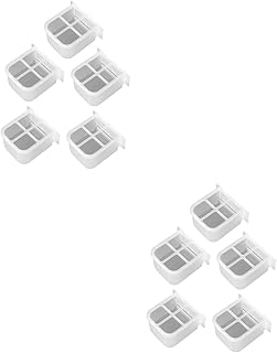 GANAZONO 10 PCS parrot feeder bird waterer bird feeder bird food cockatiel Backyard Bird Feeder Practical Bird Feeder Large Bird Feeder Sturdy Bird Feeder white for birds bird food box