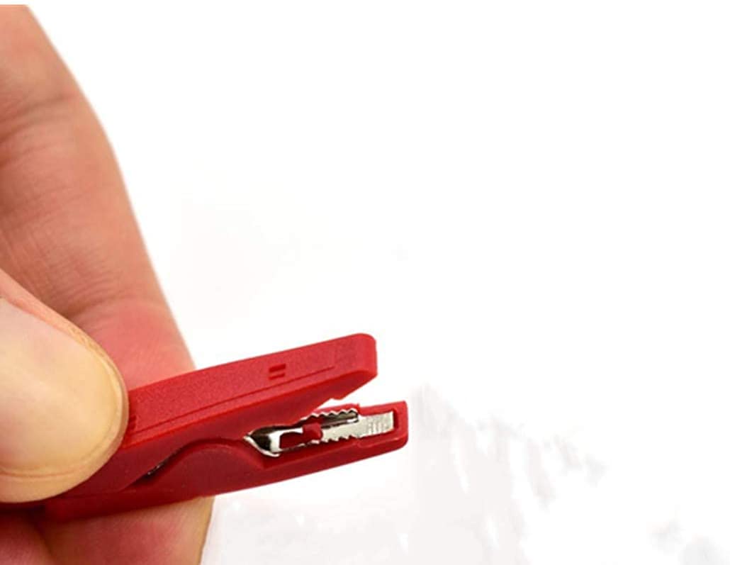 5er-Set U16 Krokodilklemmen | 2mm Bananenstecker Für Elektro-Messungen Rot/schwarz