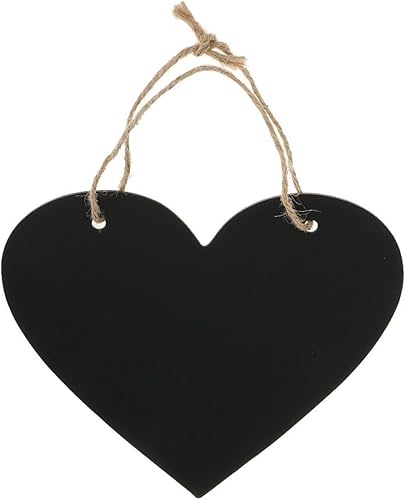Etiquetas colgantes para pizarra de tiza pequeña, letrero de pizarra de madera con forma de corazón para bodas, fiestas, hogar, bar, restaurante,