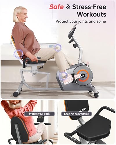image for YOSUDA Recumbent Exercise Bike for Home, recumbent bikes for seniors w