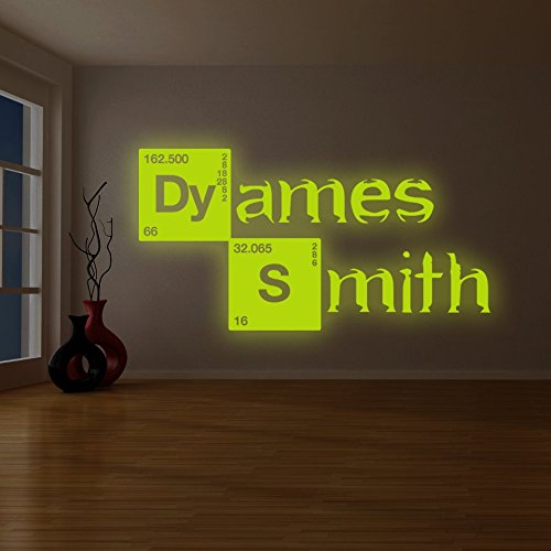 200 x 114 cm), in vinile, da parete, modello Cover personalizzata della serie TV "Breaking Bad", testo in stile %2F fluorescente al buio, motivo: Die Cut %2F LED decalcomania adesivo in regalo!