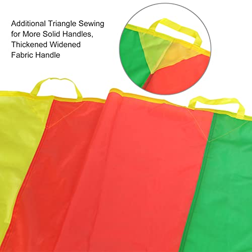 Image of Sonyabecca Kids Play Parachute, Play Parachute 20ft with 16 Handles for Kids Cooperation Group Play