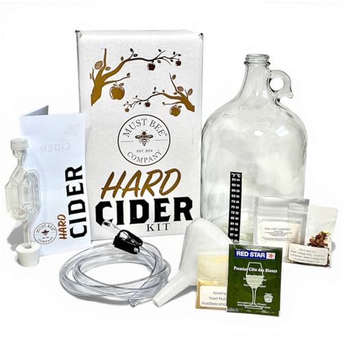 Must Bee Company Hard Cider Making Kit - 1 Gallon Homebrew Set for Beginners