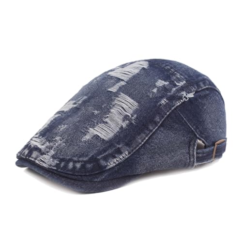 Image of Quanhaigou Men's Cotton Flat Ivy Gatsby Newsboy Driving Hat Adjustable Irish Cabbie Ivy Driving Hunting Cap