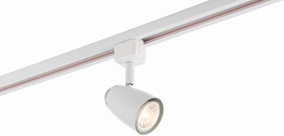 MONTE Multi Directional Gloss White and Chrome Finish Mains Track GU10 LED Compatible Adjustable Spotlight Track Head Lighting MONTE Multi Directional Gloss White and Chrome Finish Mains Track GU10 LED Compatible Adjustable Spotlight Track Head Lighting