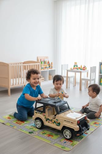 Image of Kids Push & Ride Jeep Toy Car for Toddlers | Off-Road SUV Style Push Car with Smooth Rolling Wheels, Durable Plastic Ride-On Vehicle for Boys & Girls, Indoor & Outdoor Play