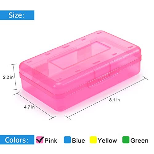 Image of Tamaki 1 Pack Plastic Pencil Box Large Capacity, Pink