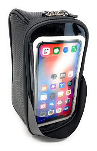 Vetrineinrete® Borsa Per Bici Da Manubrio Con Supporto Cellulare Touchscren Portaoggetti Biciletta Impermeabile Visiera Parasole A119